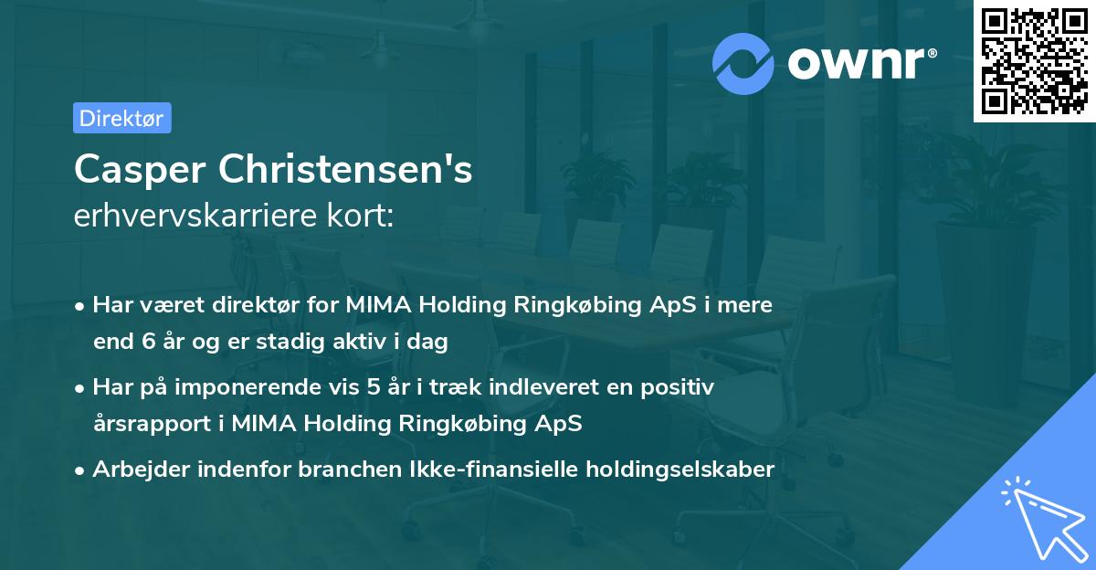 Casper Christensen's erhvervskarriere kort