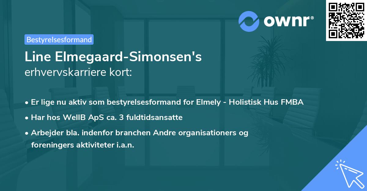 Line Elmegaard-Simonsen's erhvervskarriere kort