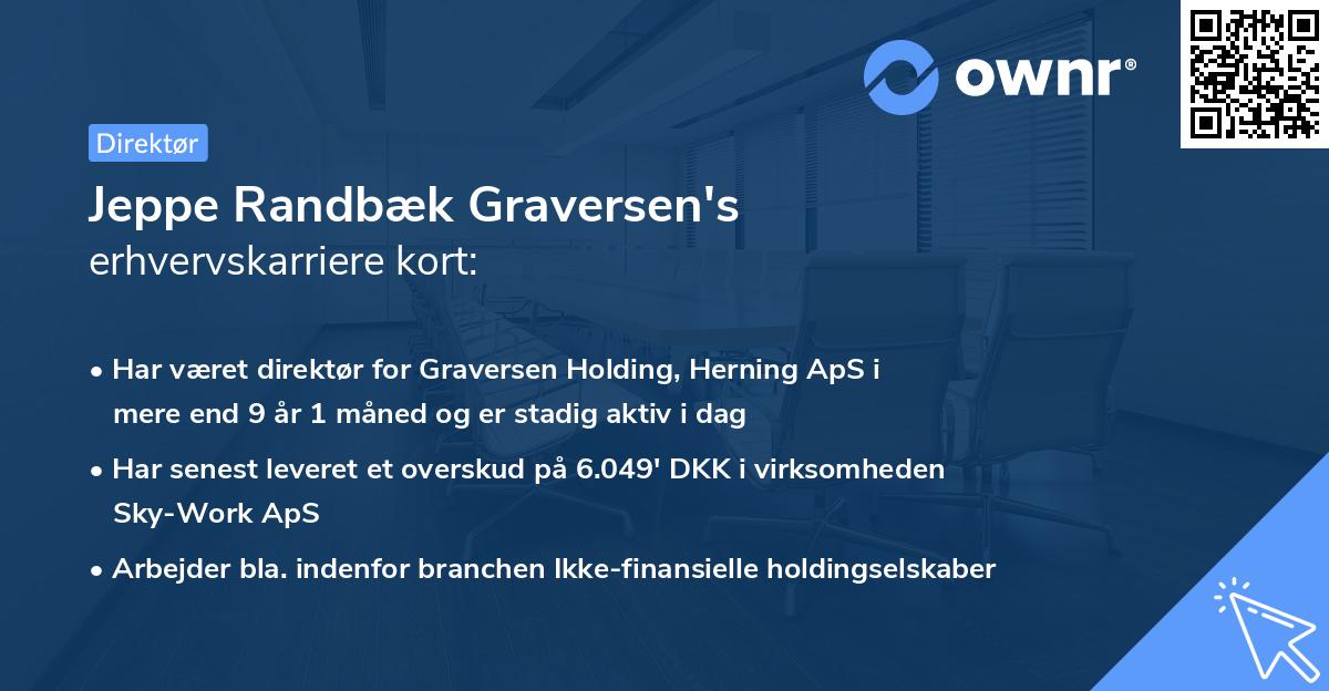 Jeppe Randbæk Graversen's erhvervskarriere kort
