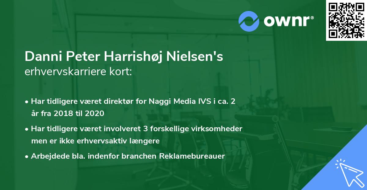 Danni Peter Harrishøj Nielsen's erhvervskarriere kort