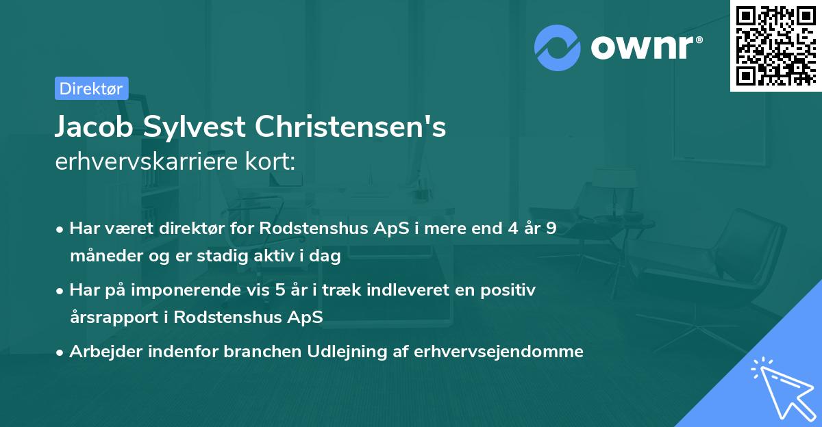Jacob Sylvest Christensen's erhvervskarriere kort
