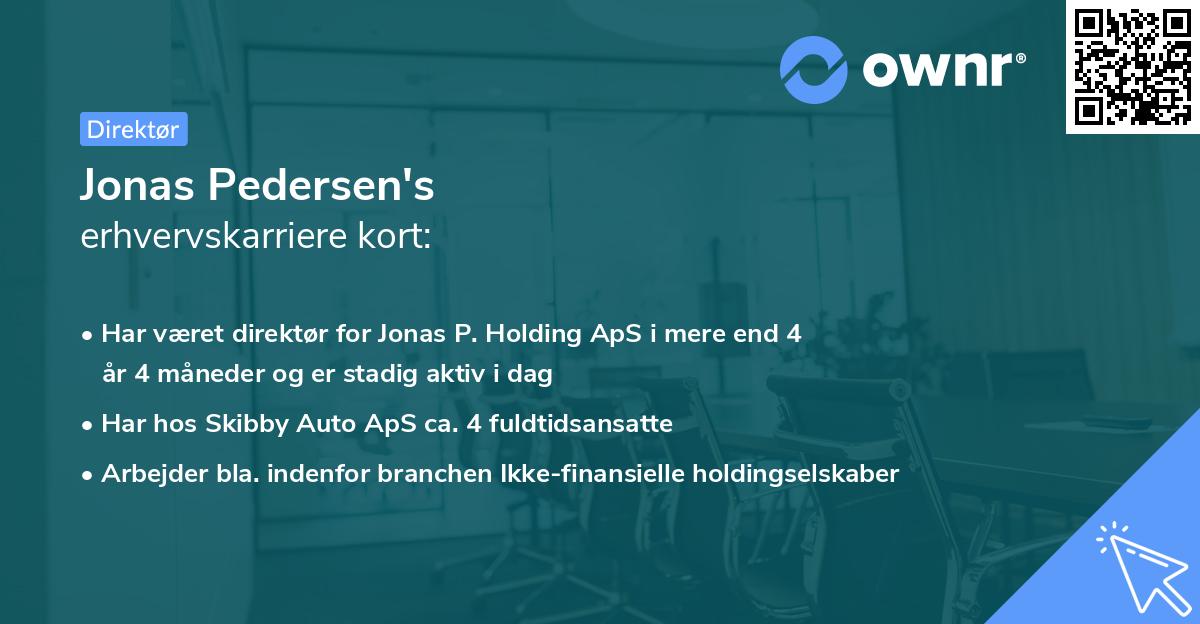 Jonas Pedersen's erhvervskarriere kort