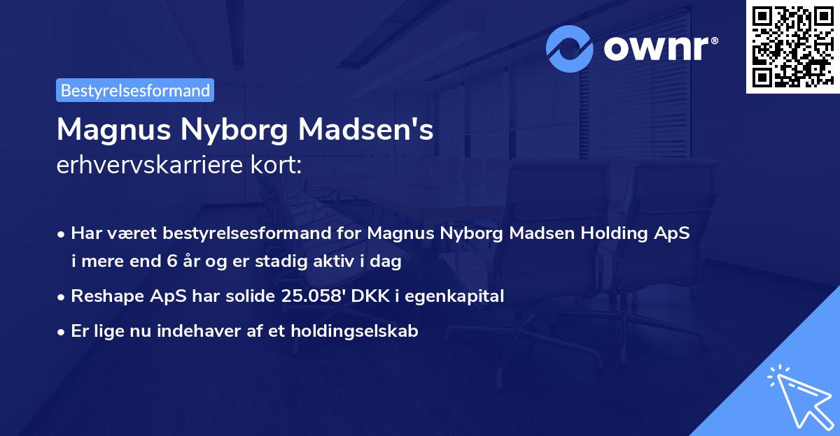 Magnus Nyborg Madsen's erhvervskarriere kort