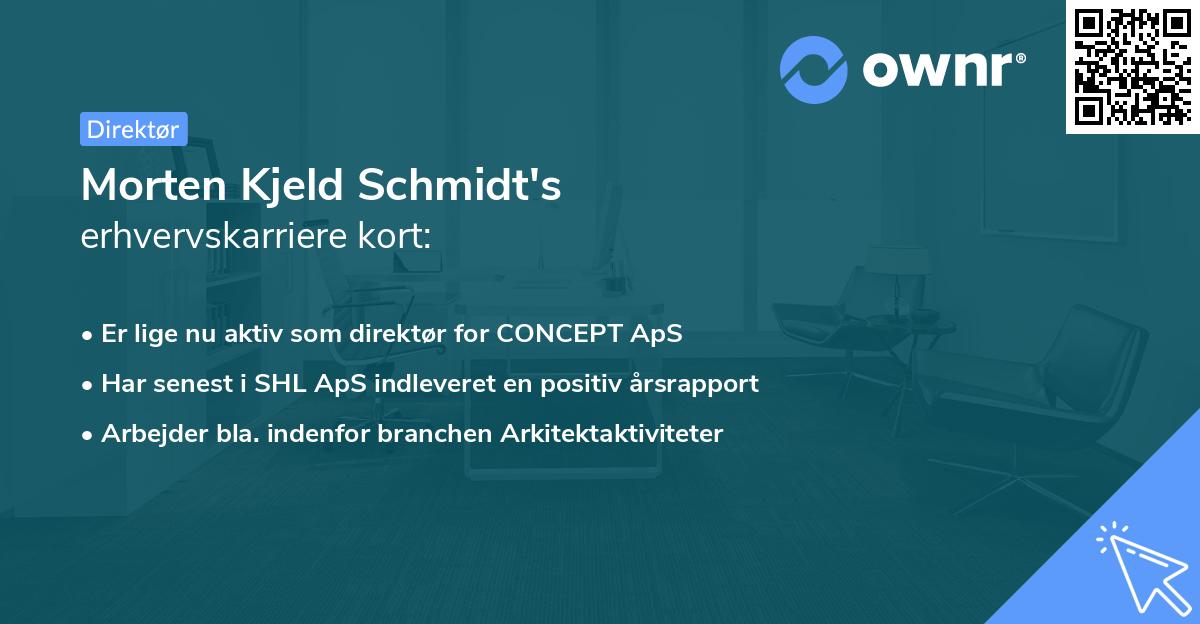 Morten Kjeld Schmidt's erhvervskarriere kort