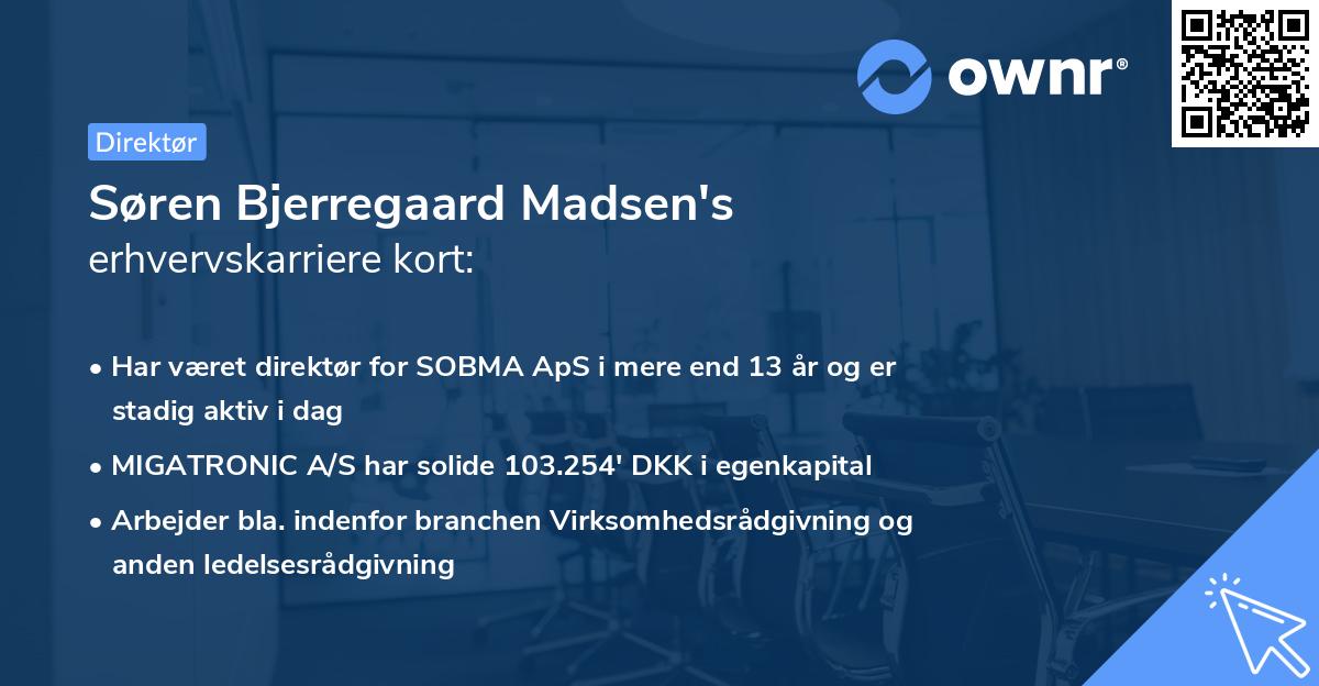 Søren Bjerregaard Madsen's erhvervskarriere kort