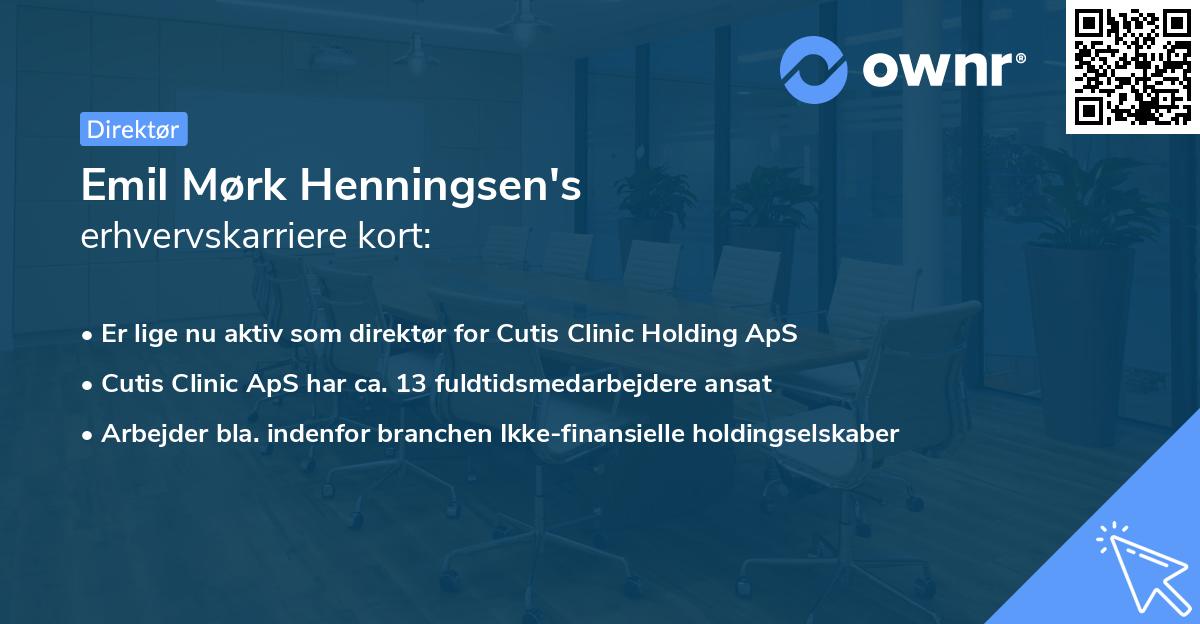 Emil Mørk Henningsen's erhvervskarriere kort