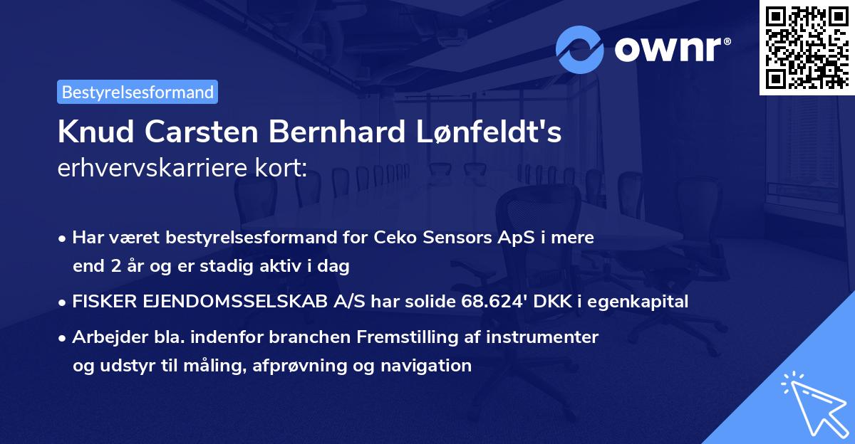 Knud Carsten Bernhard Lønfeldt's erhvervskarriere kort