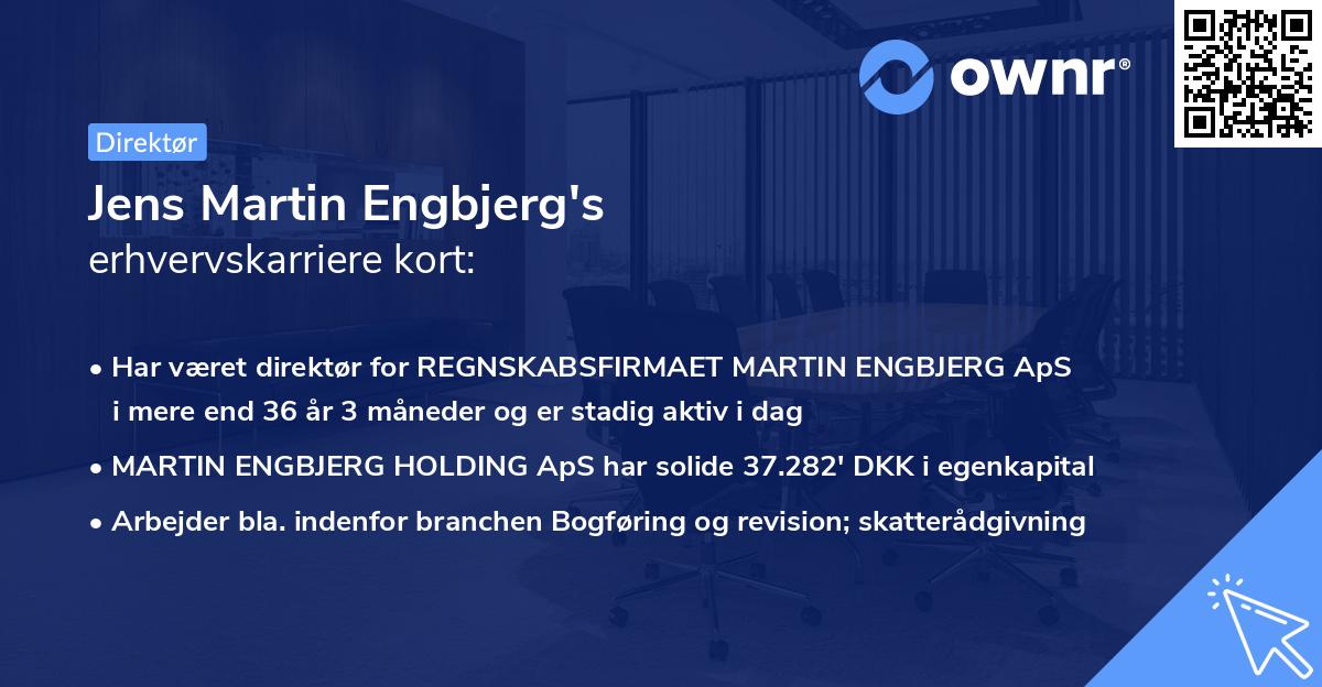 Jens Martin Engbjerg's erhvervskarriere kort