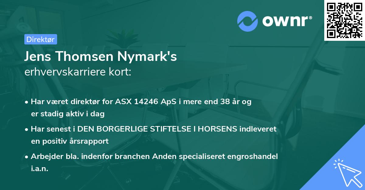 Jens Thomsen Nymark's erhvervskarriere kort