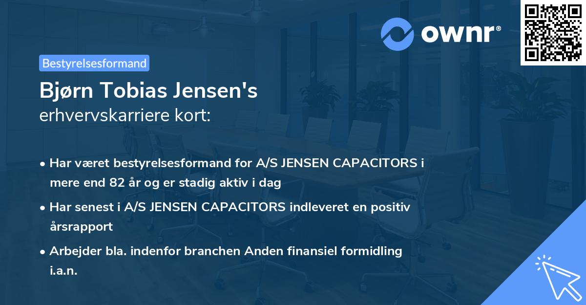 Bjørn Tobias Jensen's erhvervskarriere kort