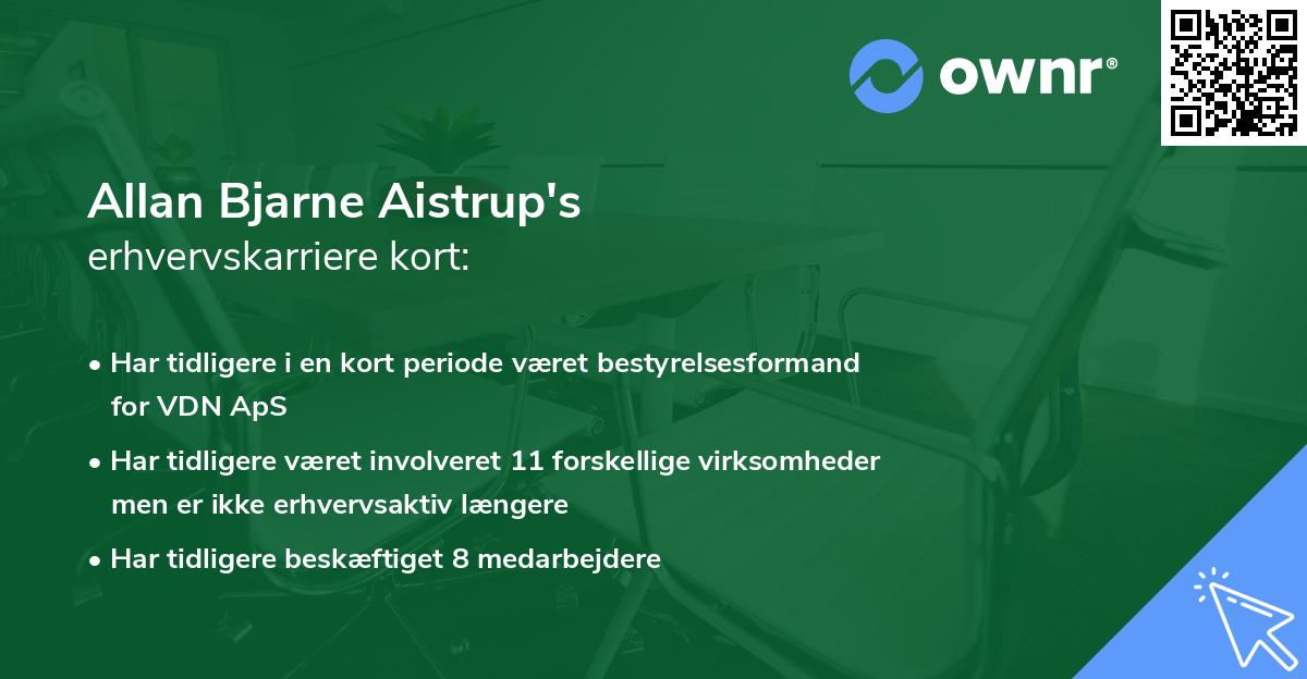 Allan Bjarne Aistrup's erhvervskarriere kort