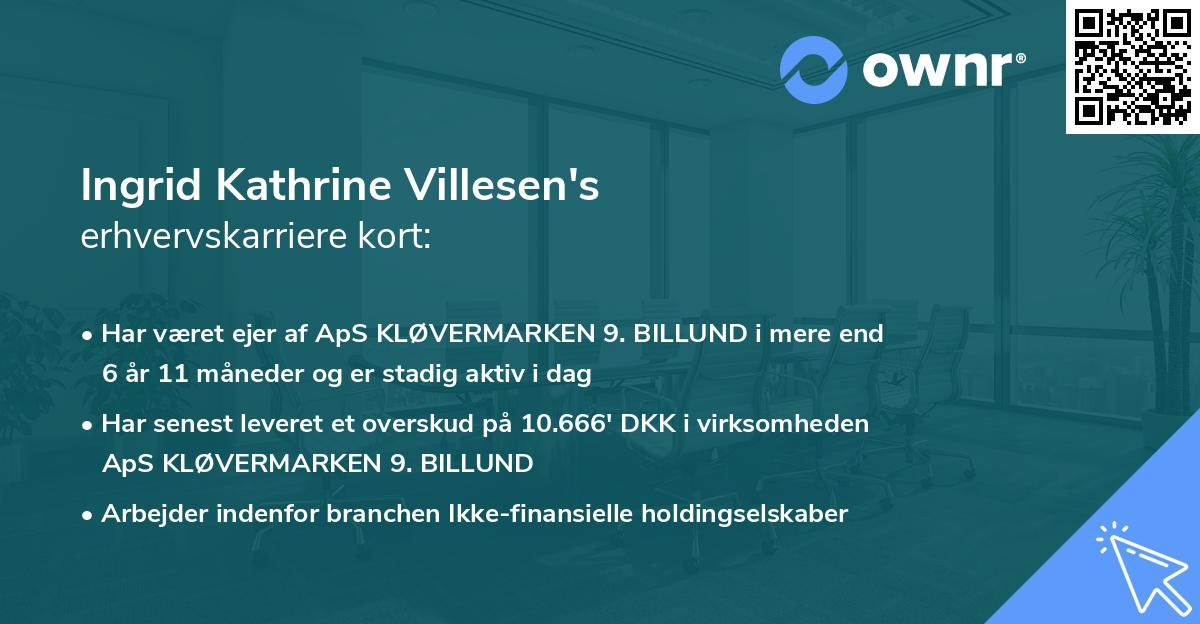 Ingrid Kathrine Villesen's erhvervskarriere kort