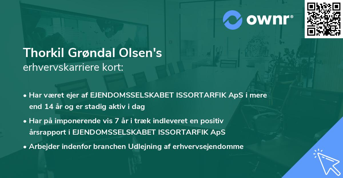 Thorkil Grøndal Olsen's erhvervskarriere kort
