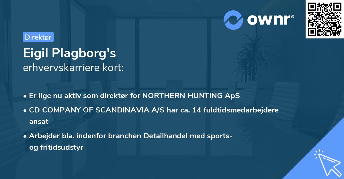 Eigil Plagborg's erhvervskarriere kort