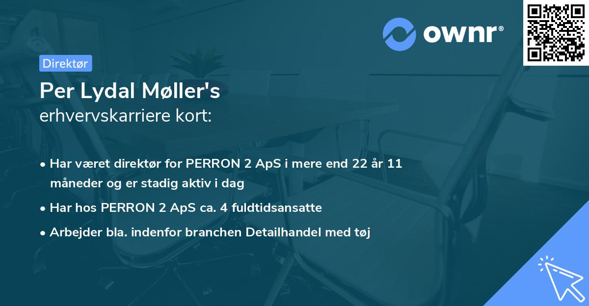 Per Lydal Møller's erhvervskarriere kort