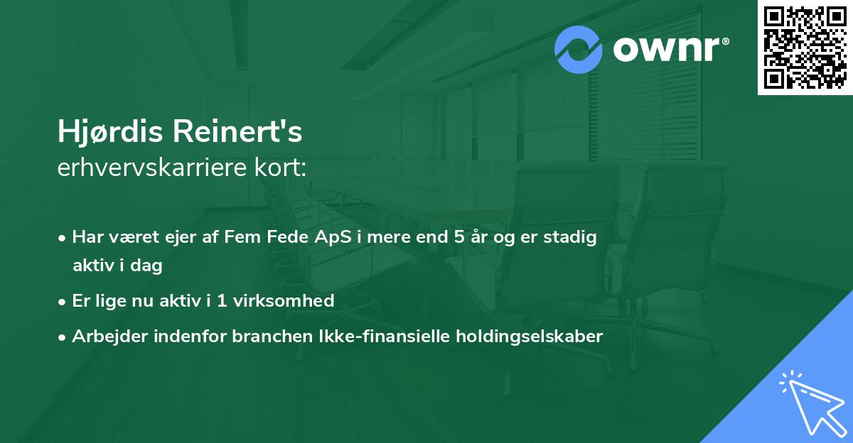 Hjørdis Reinert's erhvervskarriere kort