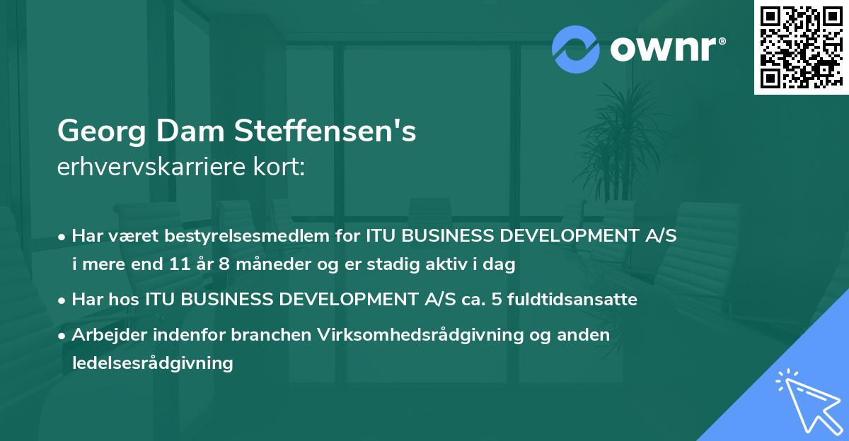 Georg Dam Steffensen's erhvervskarriere kort