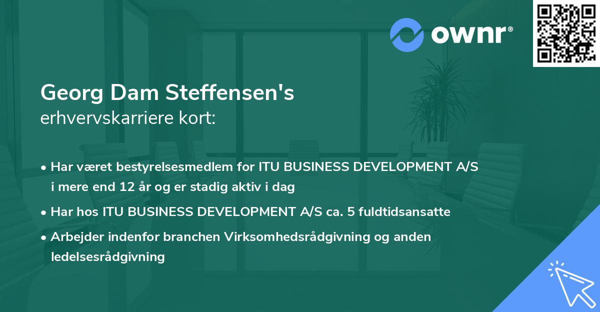 Georg Dam Steffensen's erhvervskarriere kort