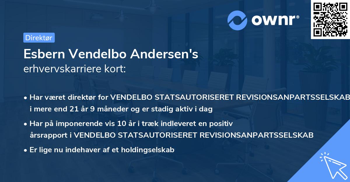 Esbern Vendelbo Andersen's erhvervskarriere kort