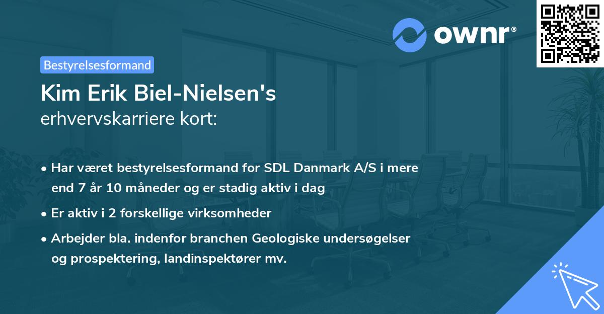 Kim Erik Biel-Nielsen's erhvervskarriere kort