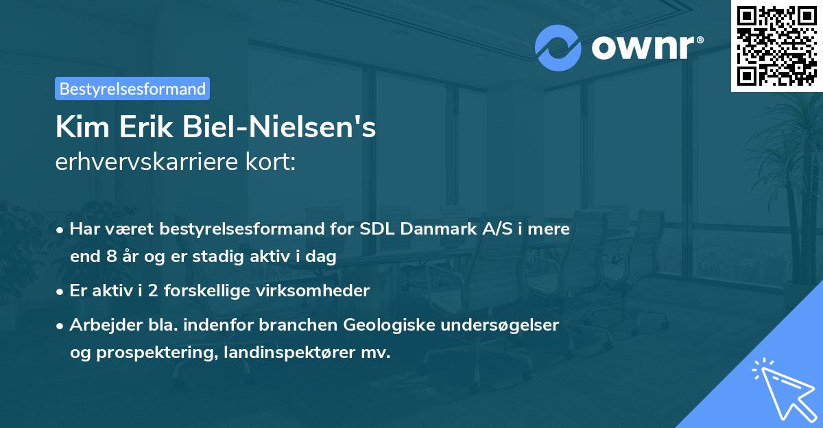 Kim Erik Biel-Nielsen's erhvervskarriere kort