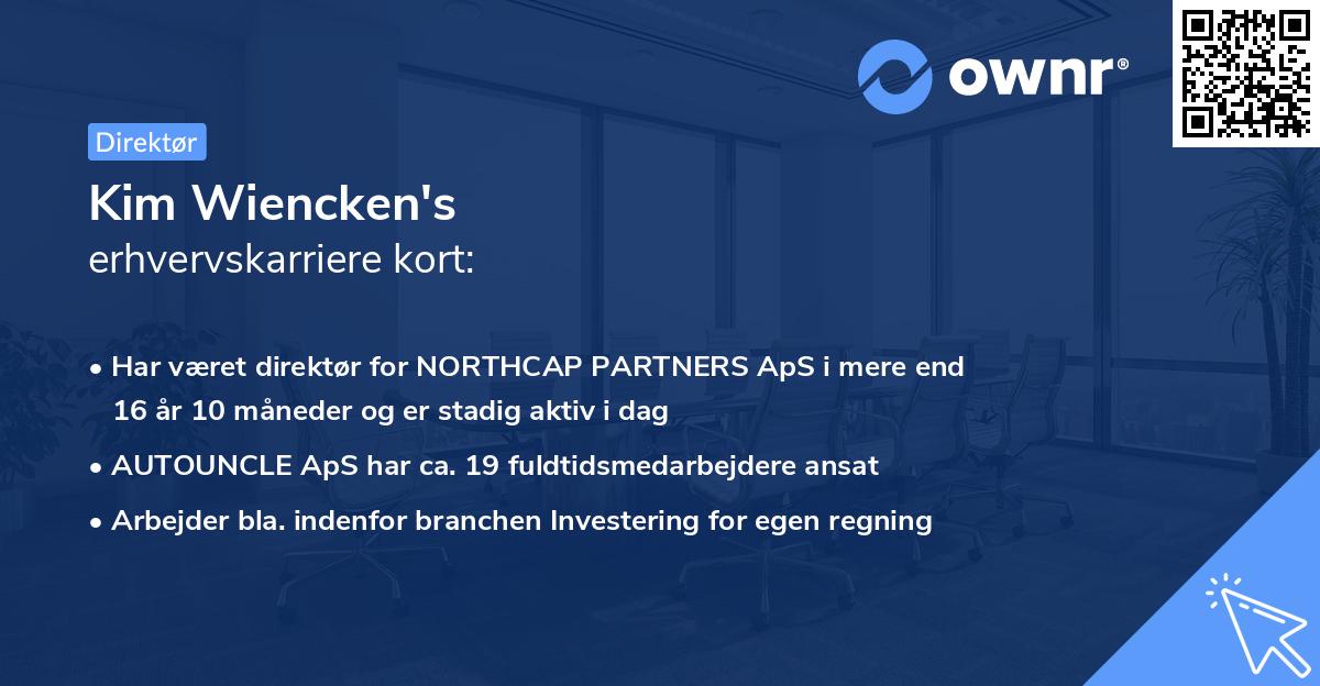 Kim Wiencken's erhvervskarriere kort