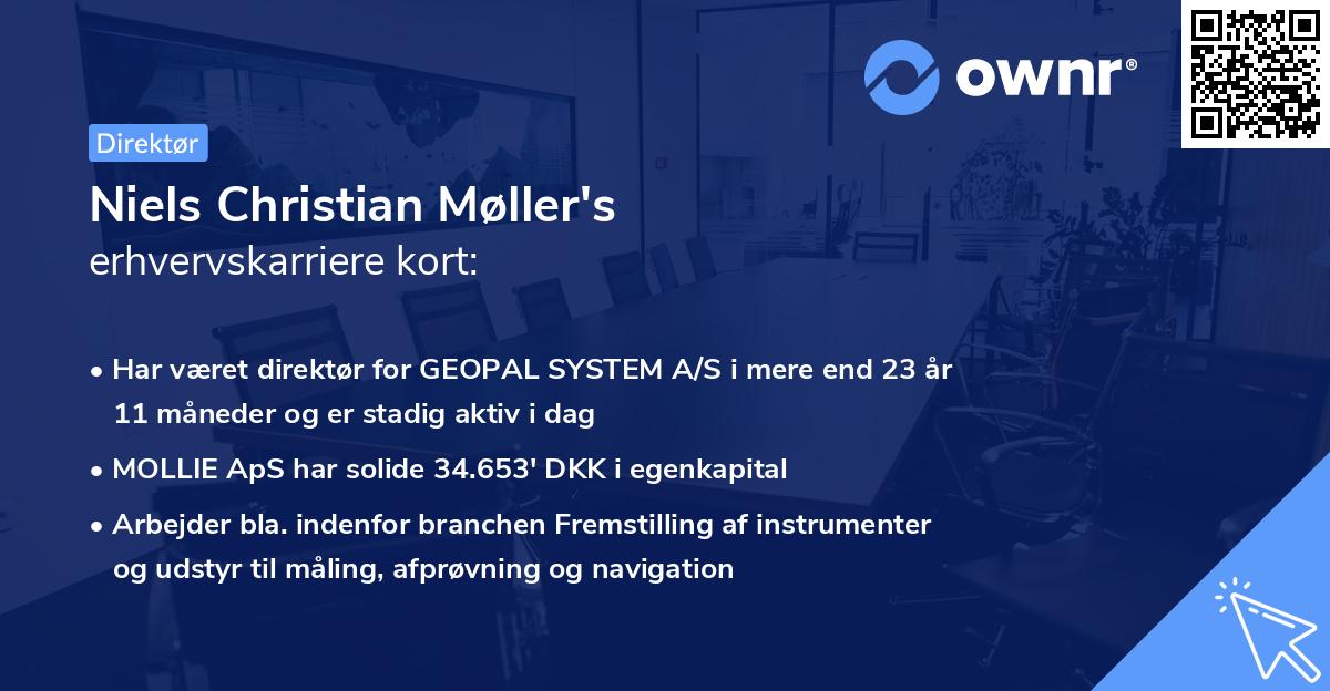 Niels Christian Møller's erhvervskarriere kort