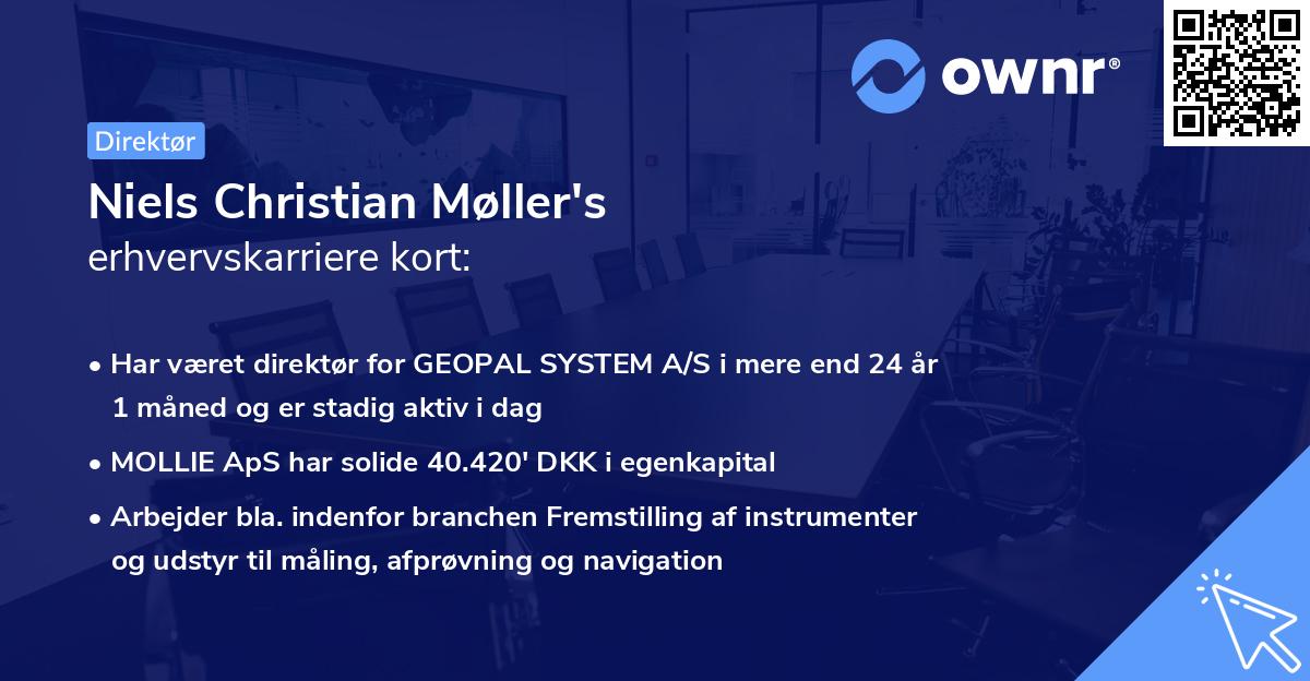 Niels Christian Møller's erhvervskarriere kort