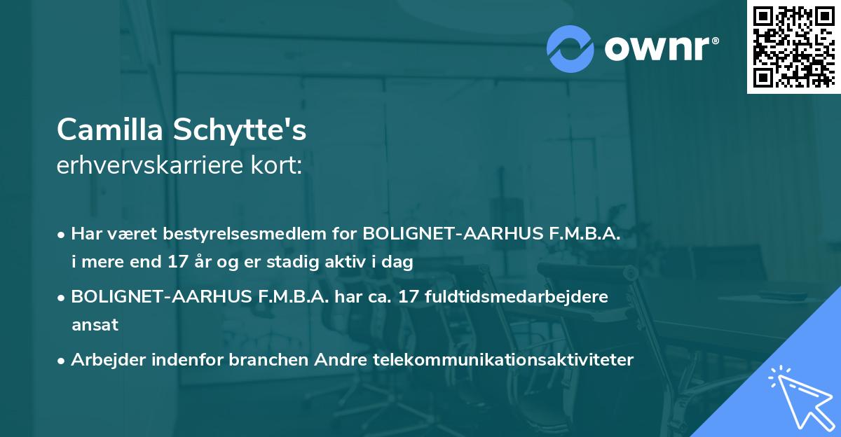Camilla Schytte's erhvervskarriere kort