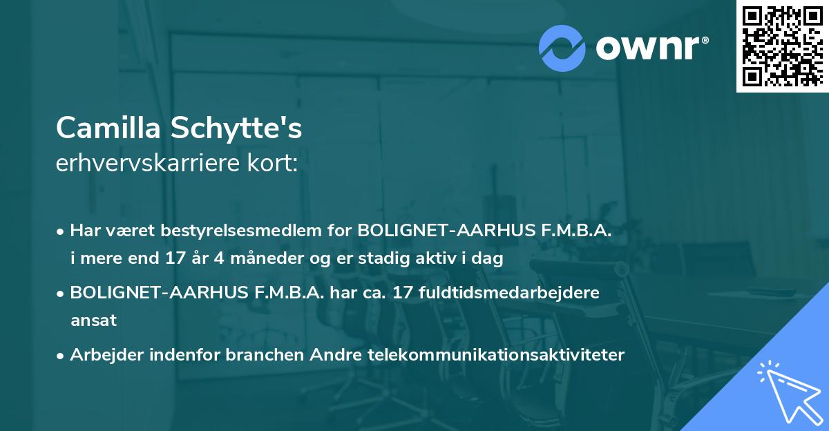 Camilla Schytte's erhvervskarriere kort
