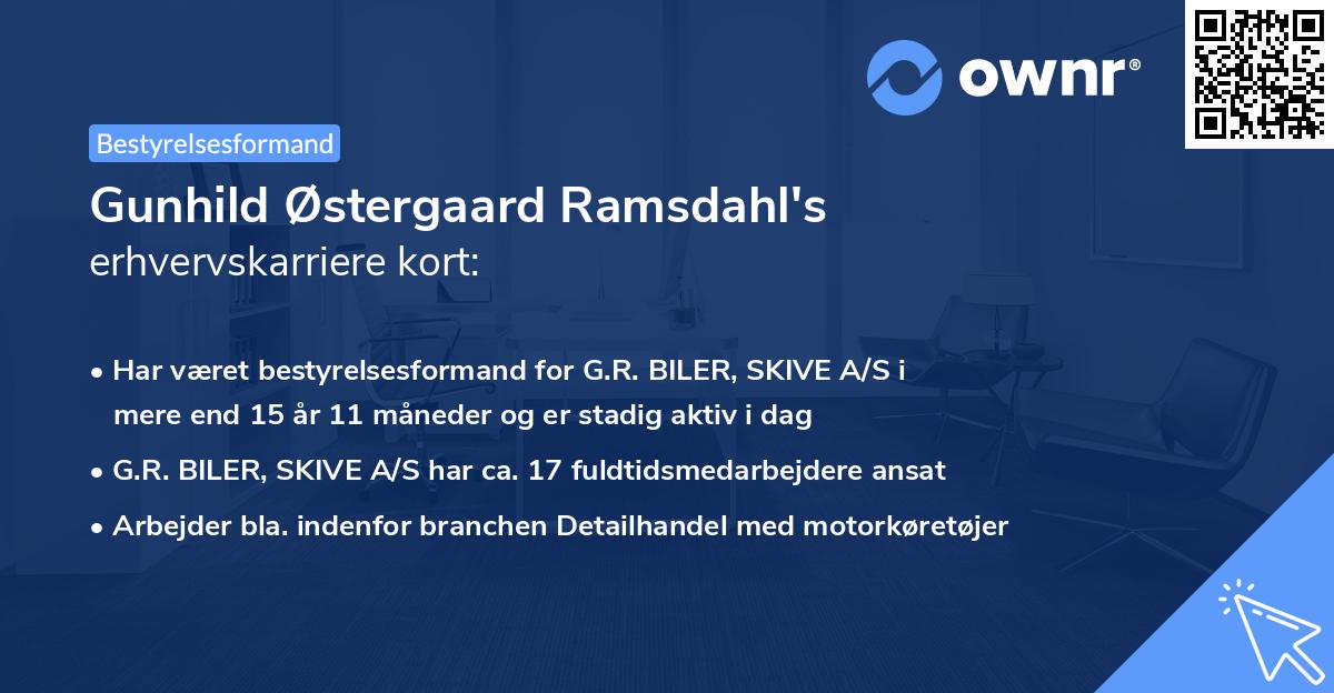 Gunhild Østergaard Ramsdahl's erhvervskarriere kort