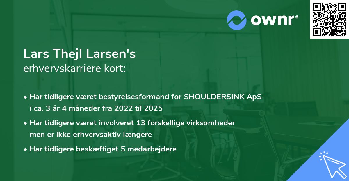 Lars Thejl Larsen's erhvervskarriere kort