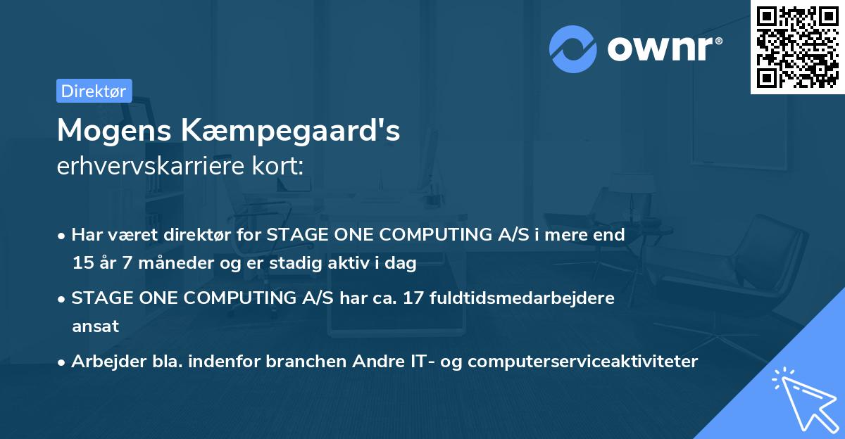 Mogens Kæmpegaard's erhvervskarriere kort