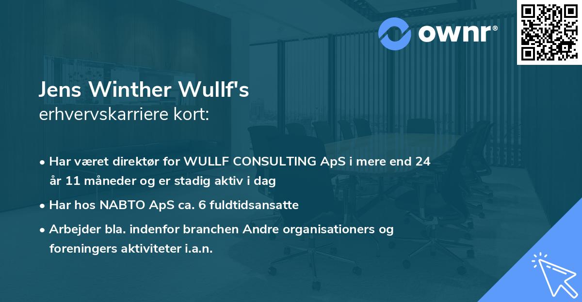 Jens Winther Wullf's erhvervskarriere kort