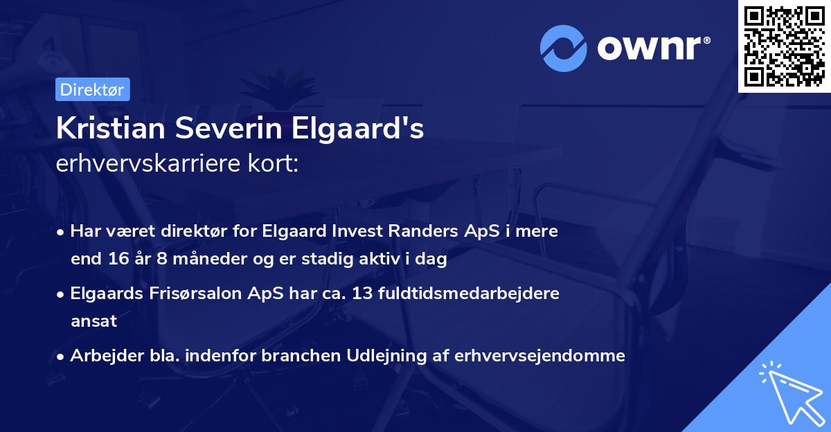 Kristian Severin Elgaard's erhvervskarriere kort