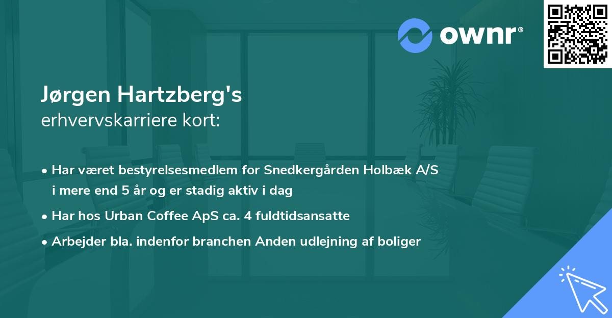 Jørgen Hartzberg's erhvervskarriere kort