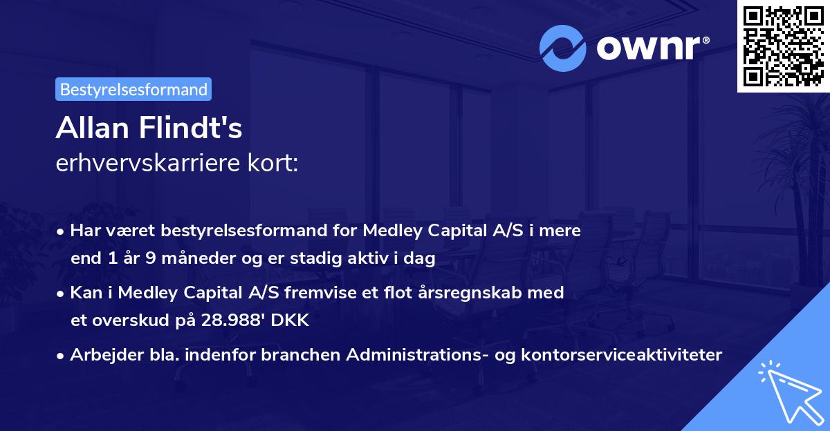 Allan Flindt's erhvervskarriere kort