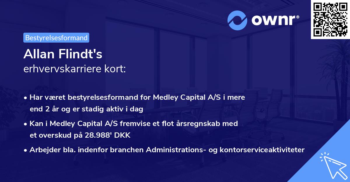 Allan Flindt's erhvervskarriere kort