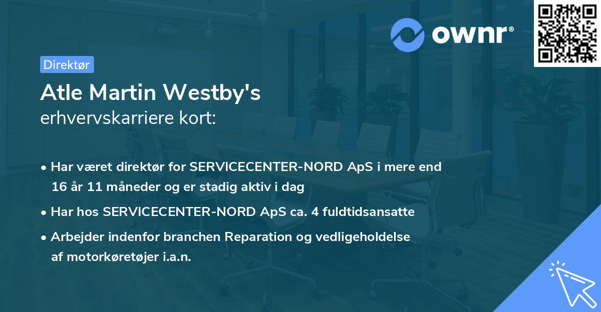 Atle Martin Westby's erhvervskarriere kort