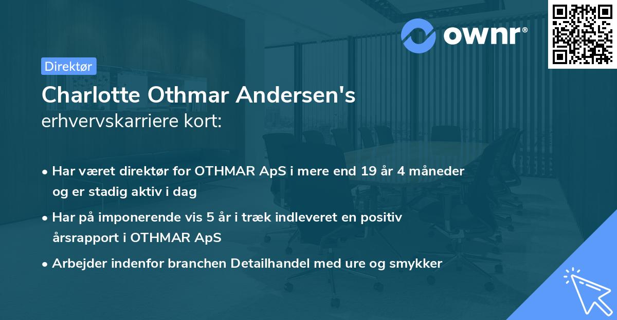 Charlotte Othmar Andersen's erhvervskarriere kort