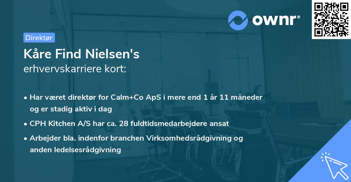 Kåre Find Nielsen's erhvervskarriere kort