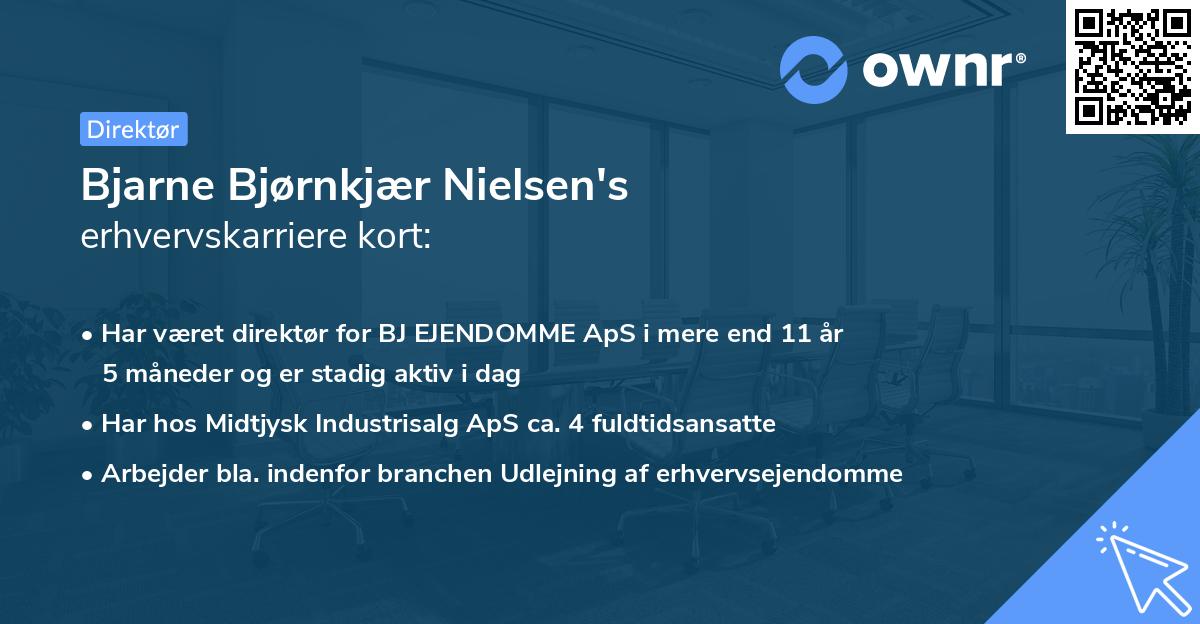 Bjarne Bjørnkjær Nielsen's erhvervskarriere kort