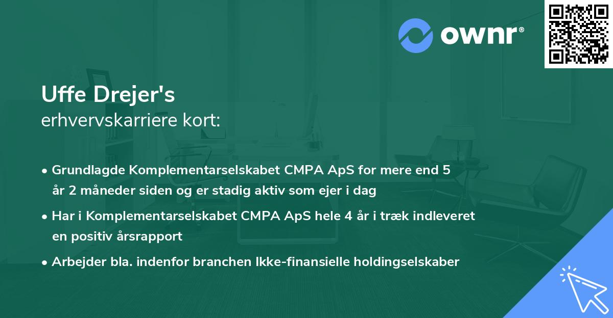 Uffe Drejer's erhvervskarriere kort
