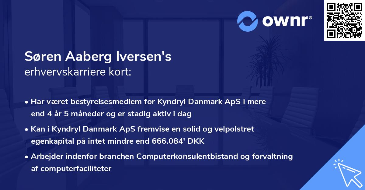 Søren Aaberg Iversen's erhvervskarriere kort