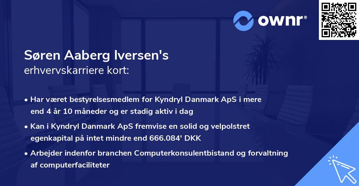 Søren Aaberg Iversen's erhvervskarriere kort