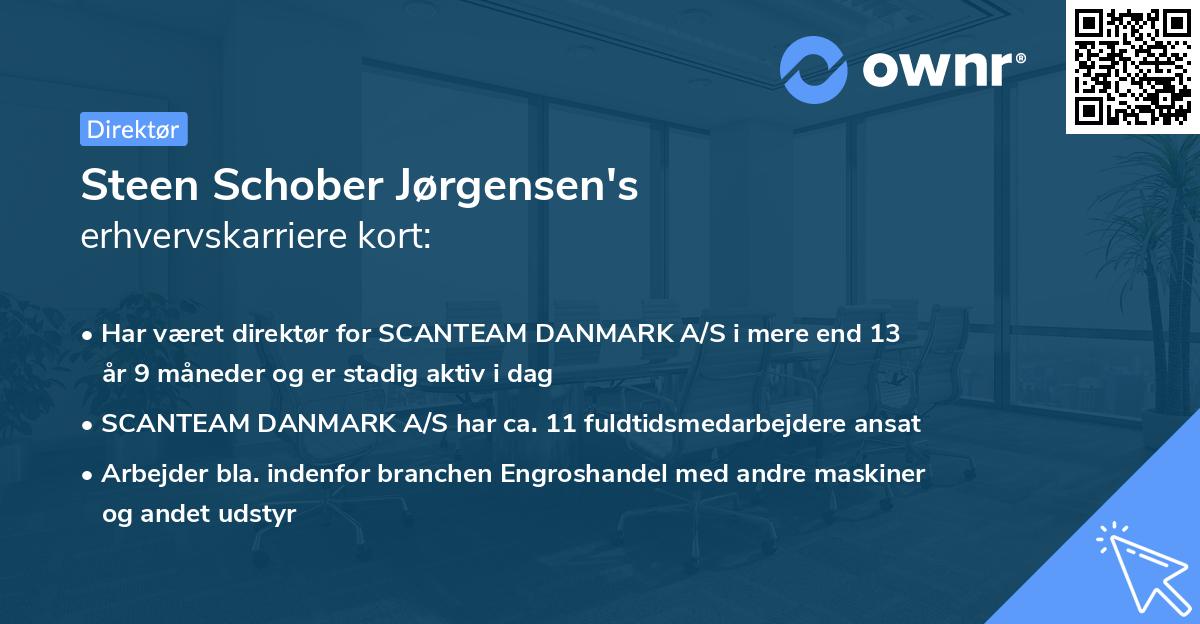 Steen Schober Jørgensen's erhvervskarriere kort