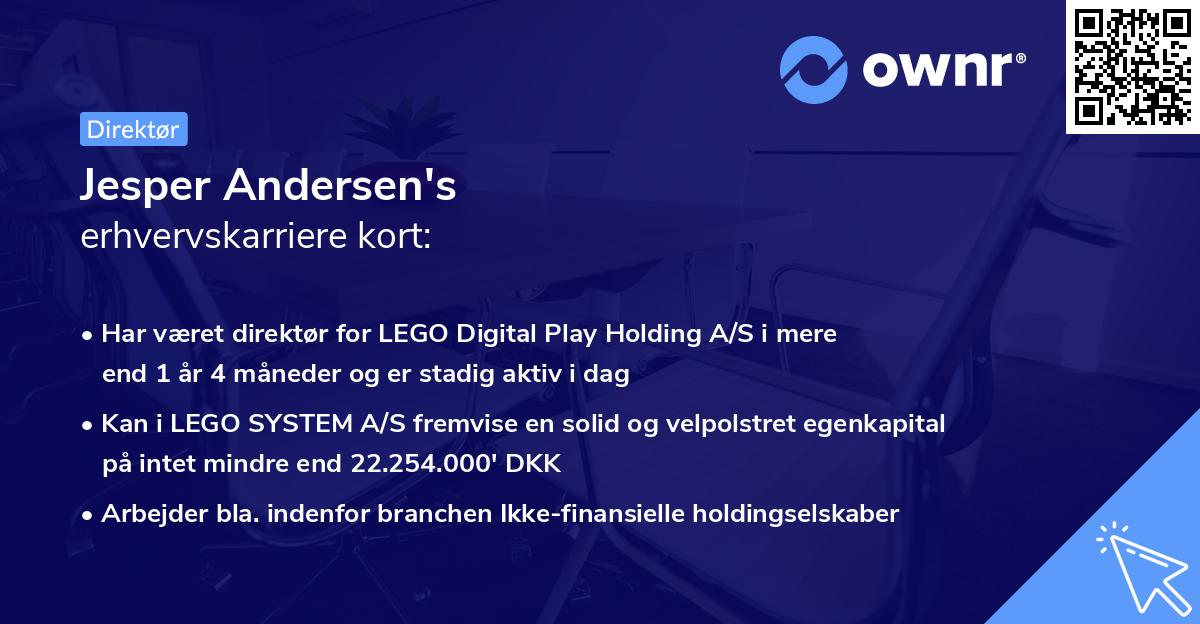 Jesper Andersen's erhvervskarriere kort