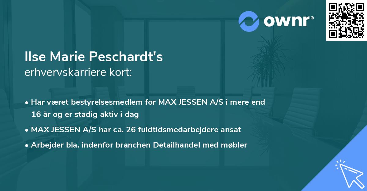 Ilse Marie Peschardt's erhvervskarriere kort