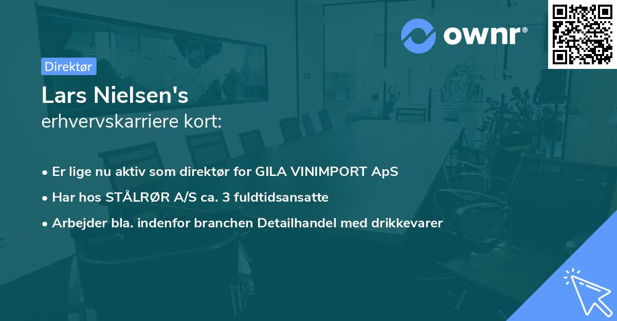 Lars Nielsen's erhvervskarriere kort