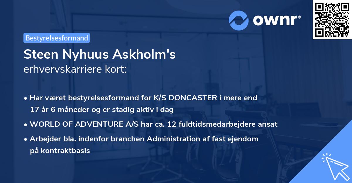 Steen Nyhuus Askholm's erhvervskarriere kort